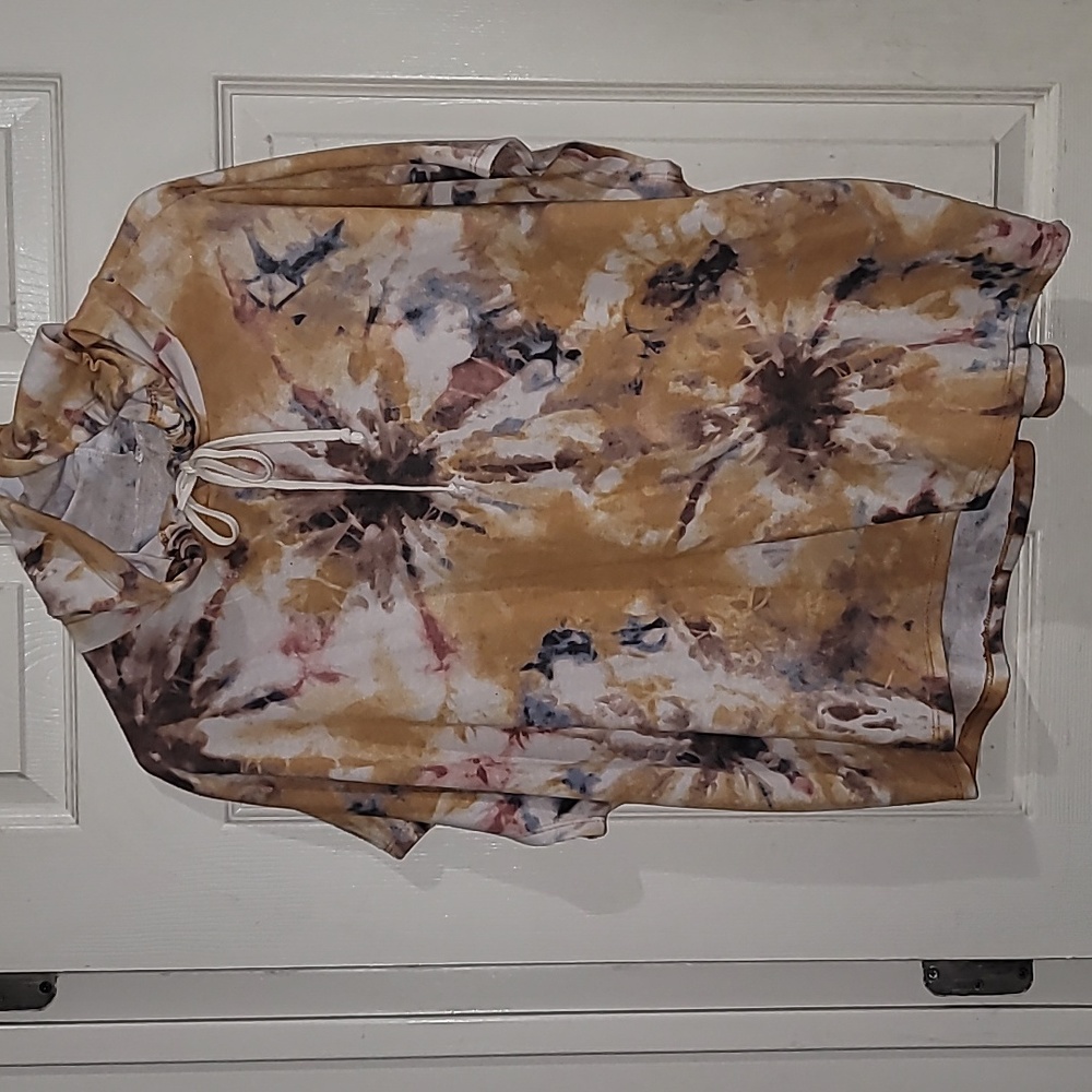 Asoph Plus Size Tie Dye Hooded Sweatshirt